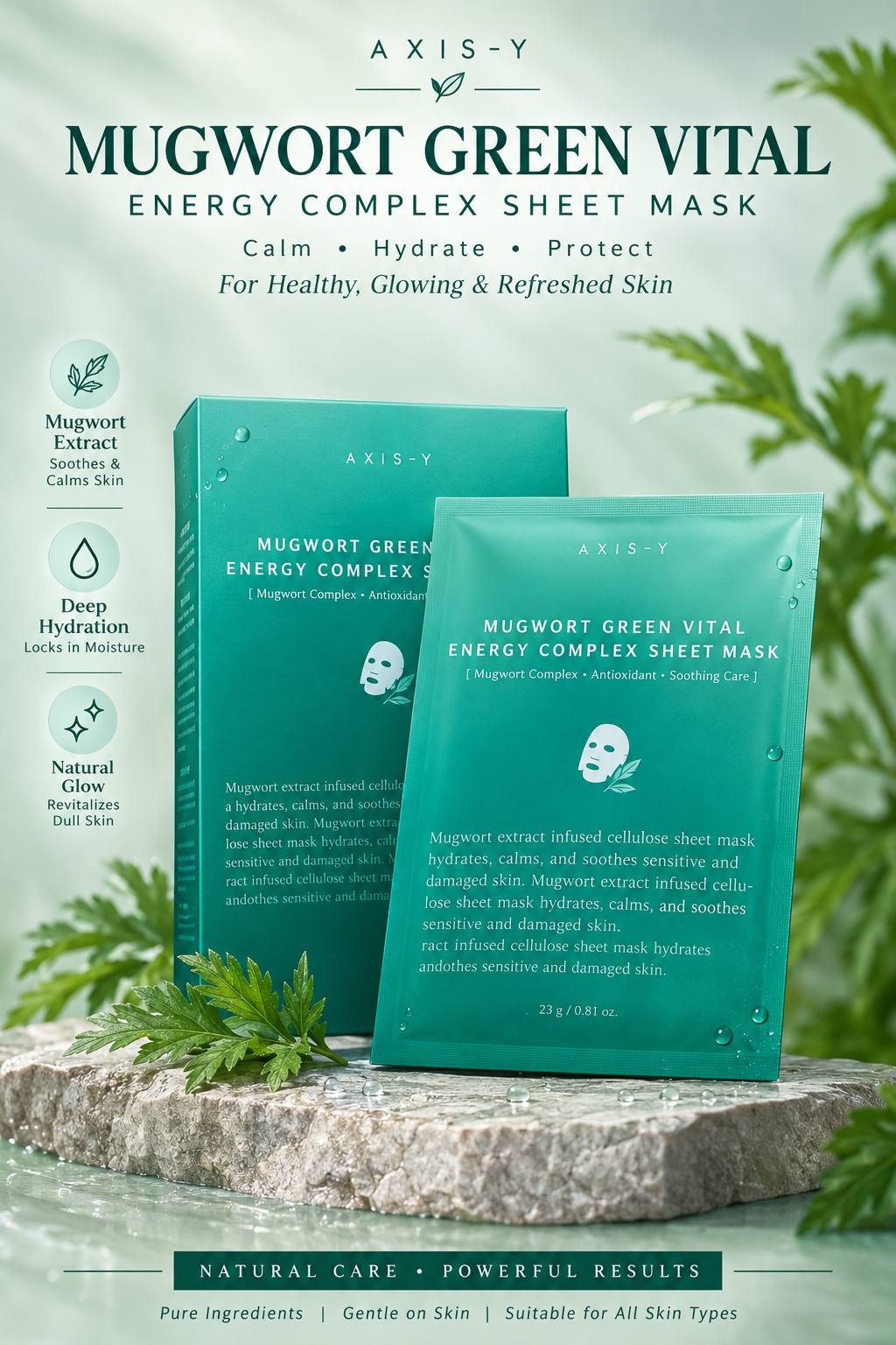 AXIS-Y Mugwort Green Vital Energy Complex Sheet Mask