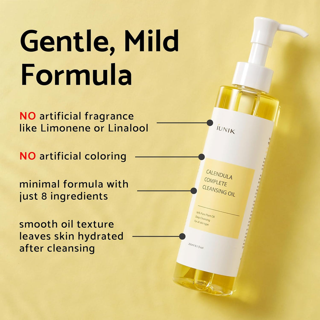 iUNIK Calendula Complete Cleansing Oil 200ml – Makeup & Sunscreen Remover