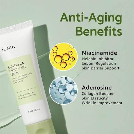 iUNIK Centella Calming Gel Cream 60ml – Soothing & Hydrating Face Moisturizer